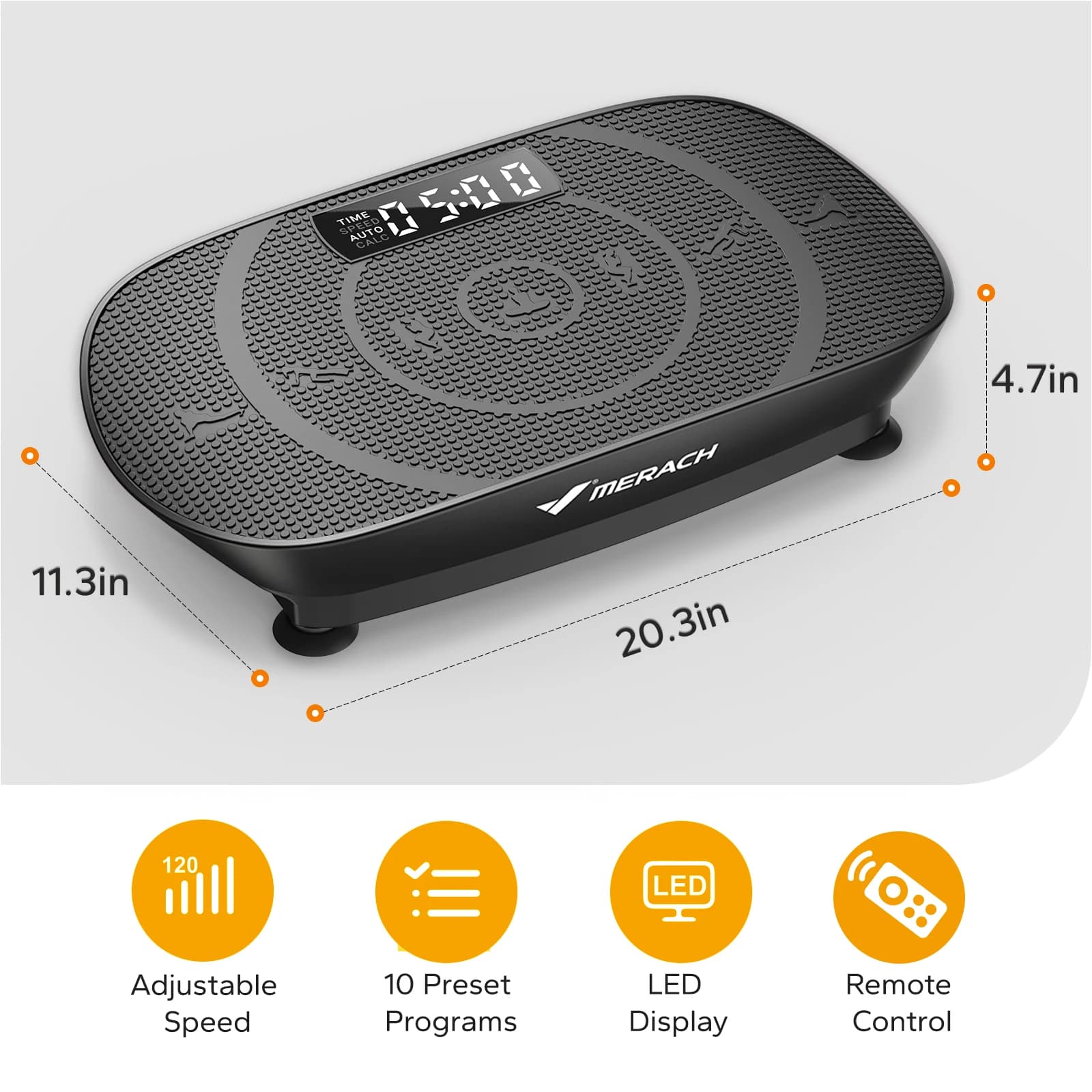 MERACH Vibration Plate Device Powered Vibration Platform CV30 for Full Body Training Burning&Muscle Building Weight Loss&Shaping