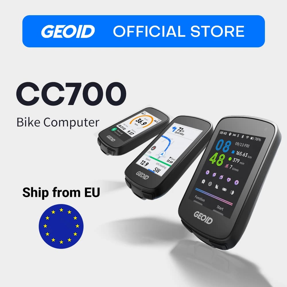 GEOID CC700 Pro Bicycle Computer 2.8-Inch Touchscreen GPS Bike Speedometer Global Map Navigation Cycling Odometer for Strava
