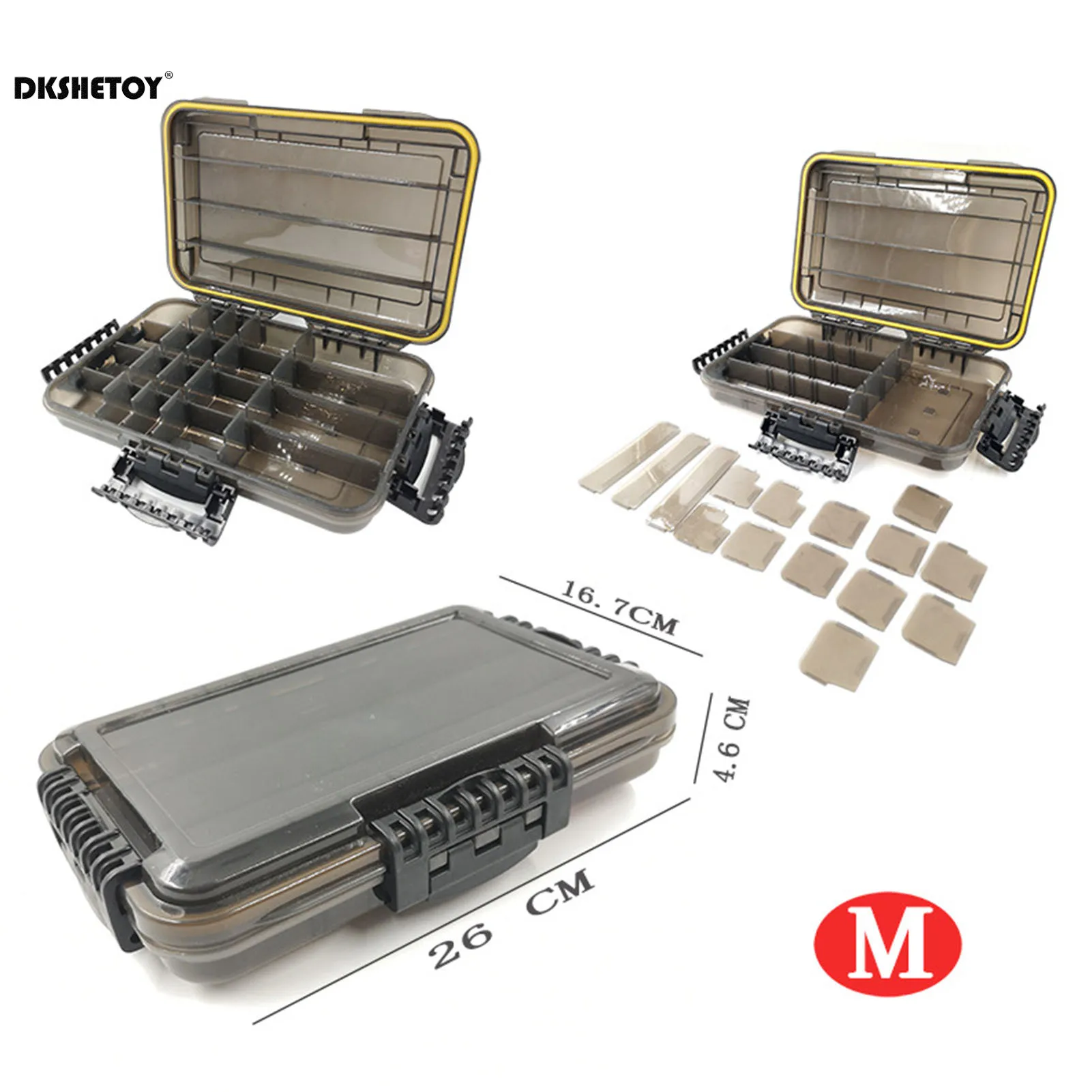 Fishing Tackle Boxes Organizer Waterproof Lure Box with Removable Dividers for Lines Hooks Small Fishing Accessories