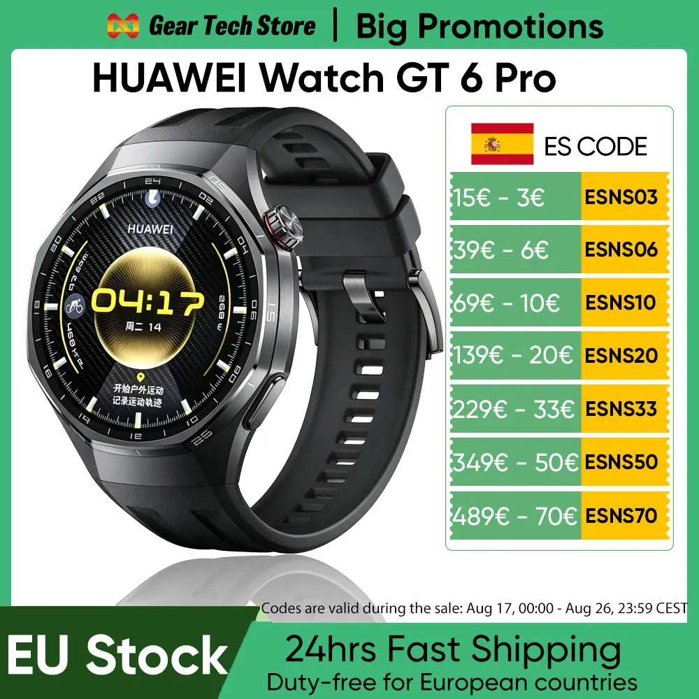 HUAWEI Watch GT 6 Pro 46mm GPS Smartwatch 1.47 inches AMOLED Color  Screen Up to 21 Days of Battery Life