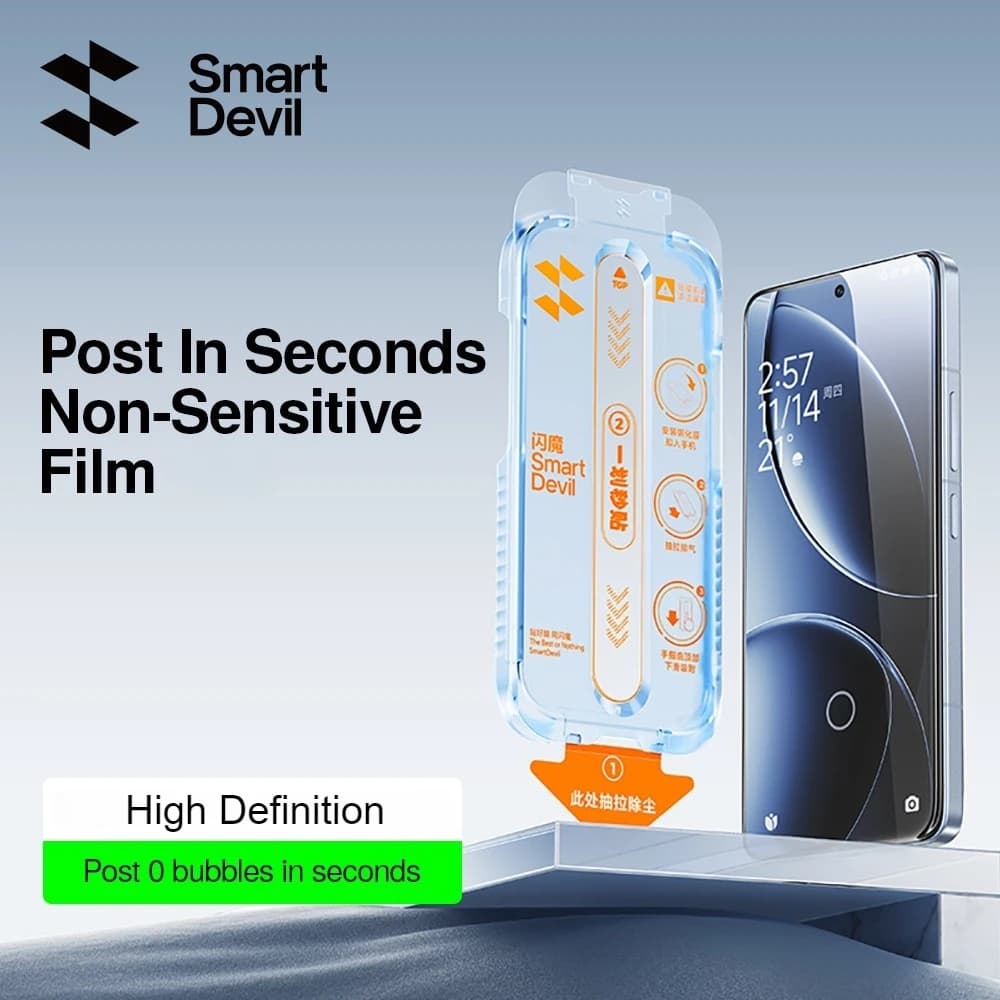 SmartDevil Dust-free Cabin Screen Protector for Poco F7 Ultra F7 Pro F6 Pro HD Tempered Glass Film for Xiaomi 14 Redmi K80 Ultra
