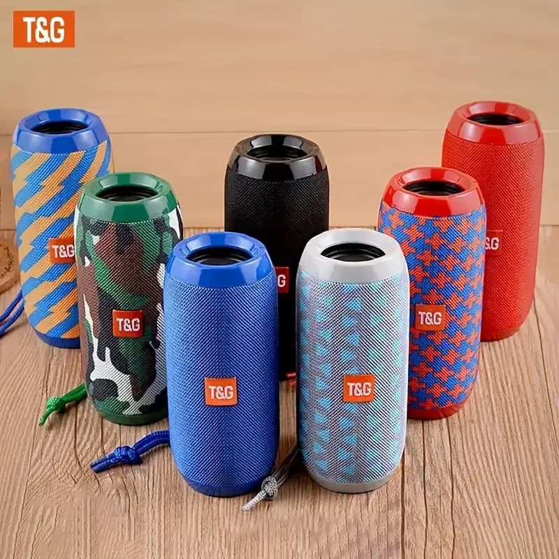 TG117 Portable Outdoor Bluetooth Speaker, IPX4, Built-in Microphone, Compatible with FM, TF Card, and USB Plug-in