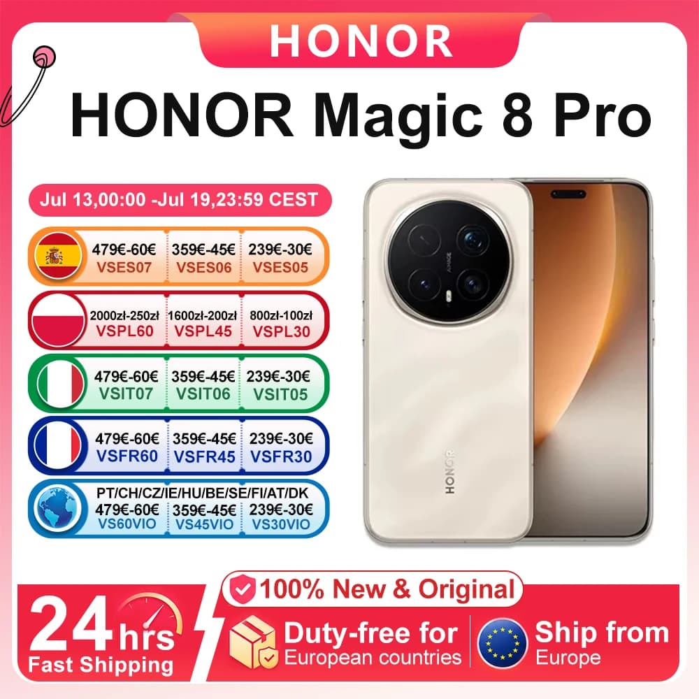 HONOR Magic 8 Pro 5G  EU Version Smartphone Snapdragon 8 Elite Gen 5 200MP AIMAGE 6270mAh 100W  6.71''OLED NFC eSIM Honor