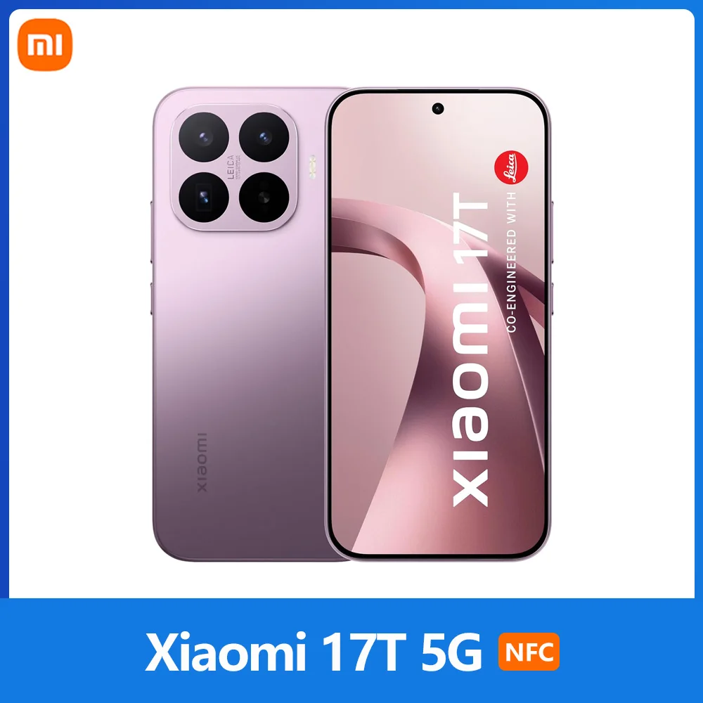 Global Version Xiaomi 17T MediaTek Dimensity 8500-Ultra 6500 mAh (typ.) Leica 5x Leica Leica Live Moment telecarbon battery