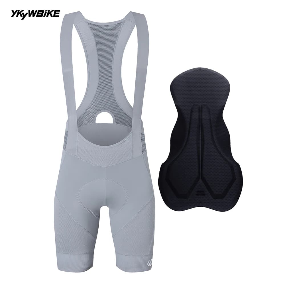 YKYWBIKE Men's Cycling Bib Shorts Road Bike Bibs Bicycle Tights Cycling MTB Bib Pants  with 6 Hours Padded Belgium Padding