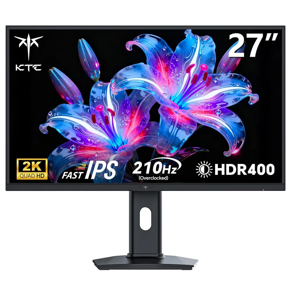 KTC H27T7P-2 Fast IPS Gaming Monitor 27" 2560×1440 QHD 200Hz Up To 210Hz 1ms MPRT Response Time Advanced Adaptive Sync & HDR400