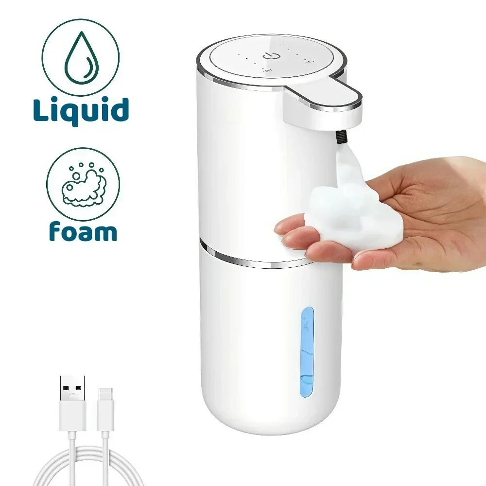Automatic Liquid/Foma Soap Dispenser, Touchless Electric Dispenser, USB Rechargeable with Infrared Sensor for Bathroom,Kitchen