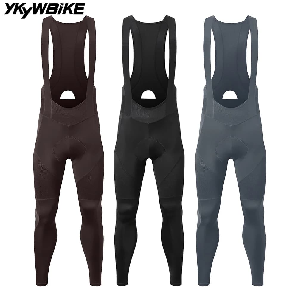 YKYWBIKE Men's Cycling Bib Long Pants Spring Autumn Long Cycling Pants Bib Road Bike Pants Bib Tights Cycling Bib Pants
