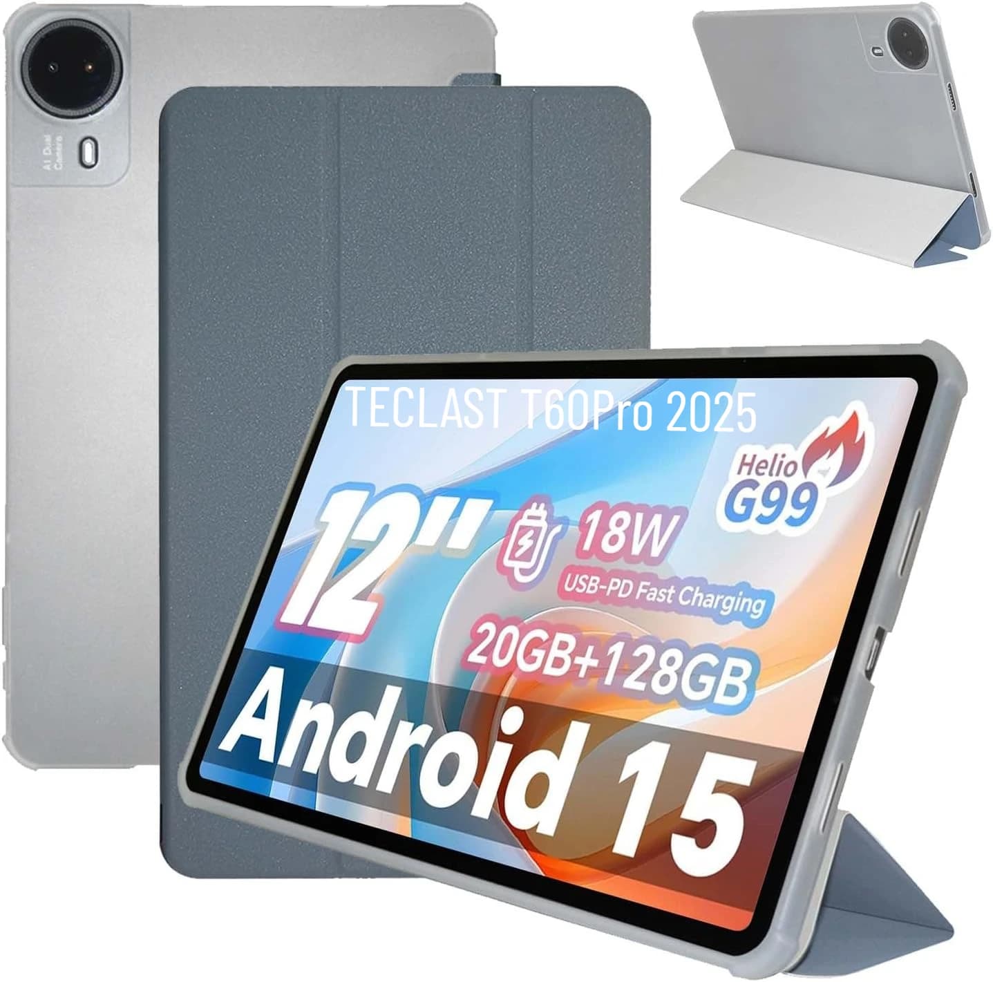 Folding PU Leather Stand Case for 2025 Teclast T60Pro Smart Cover Ultra Thin Lightweight Protective Shell for Teclast T60 Pro