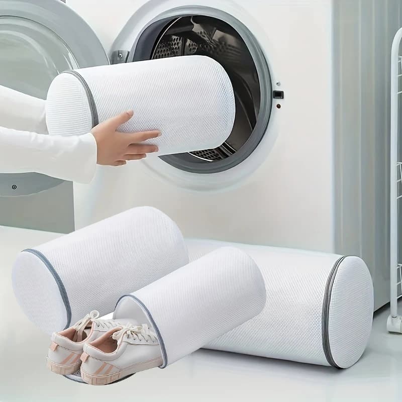 Versatile Shoe Washing Bag - Durable Mesh Laundry Bag for Sneakers, Running Shoes, Socks & Bras with Zipper Closure, Laundry Bag