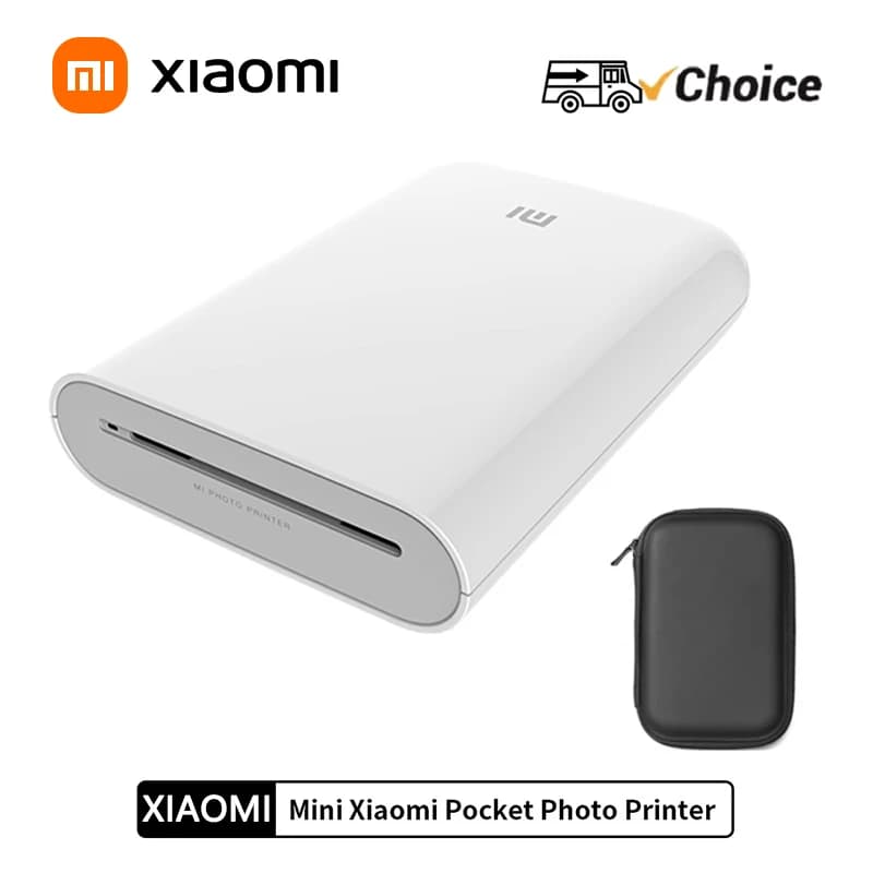 MIJIA AR Printer 300dpi Portable Photo Mini Pocket With DIY Share Picture Printer，case or Photo Paper，Work With Mihome APP