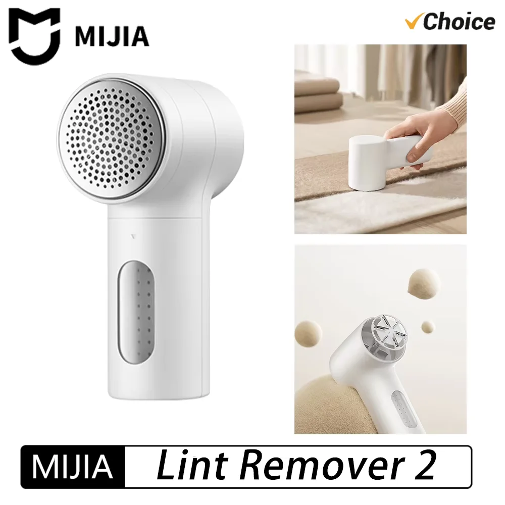 MIJIA Lint Remover 2,Fabric Shaver Clothes,180min Battery,6-Blade Strong Suction,USB Rechargeable,Fluff Pellet Removers