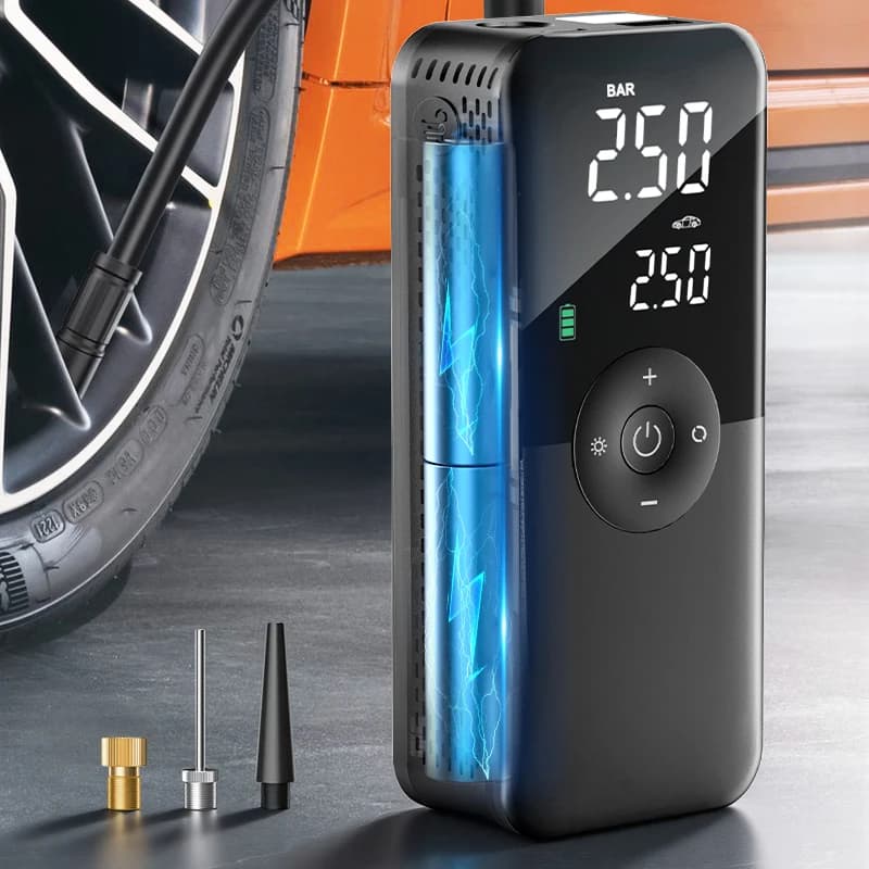 CARSUN Rechargeable Air Pump Tire Inflator Portable Compressor Digital Cordless Car Tyre Inflator For Bicycle Balls