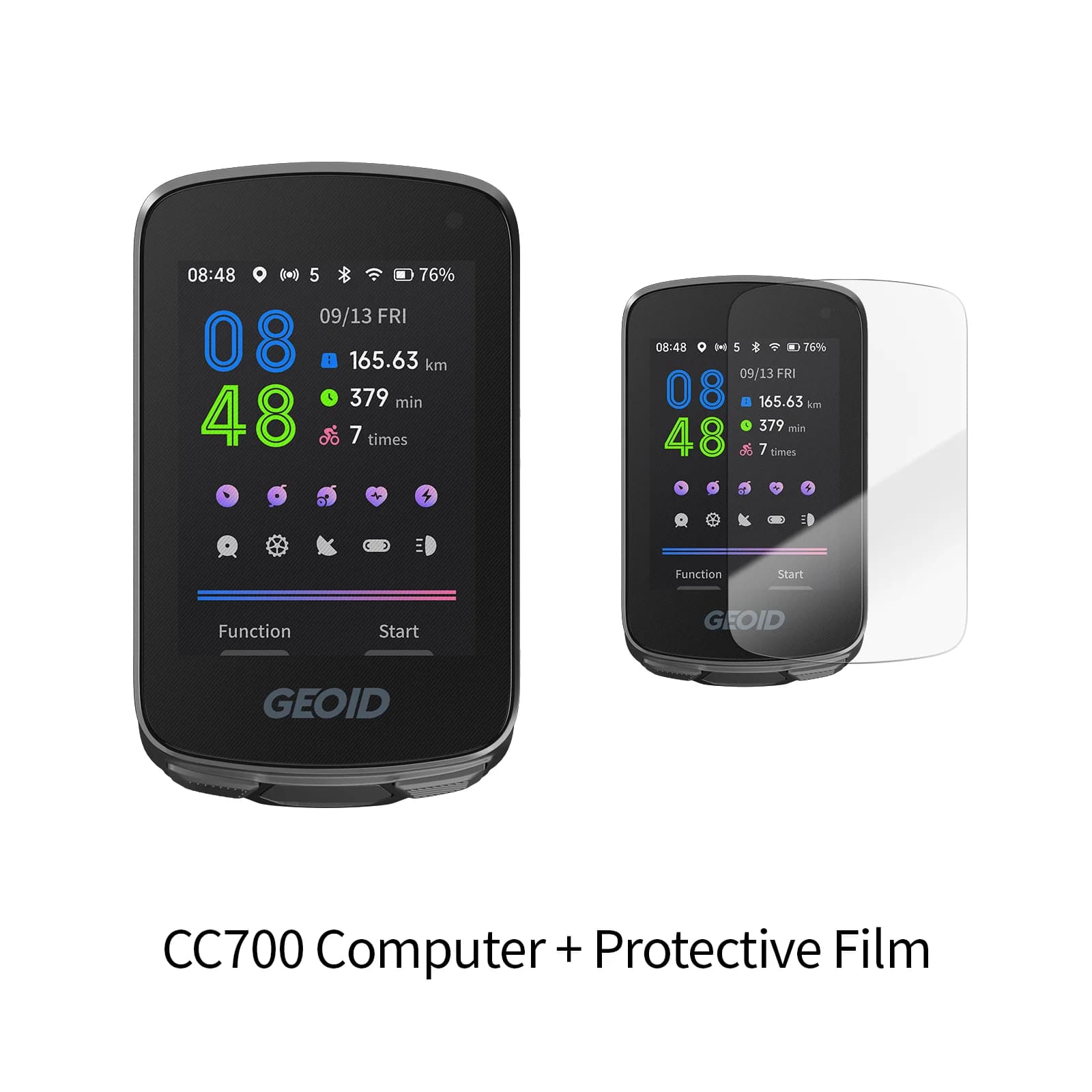 GEOID CC700 GPS Bike Computer with Color Screen Wireless Odometer And Speedometer IPX7 Waterproof Multilingual Cycling GPS Compu