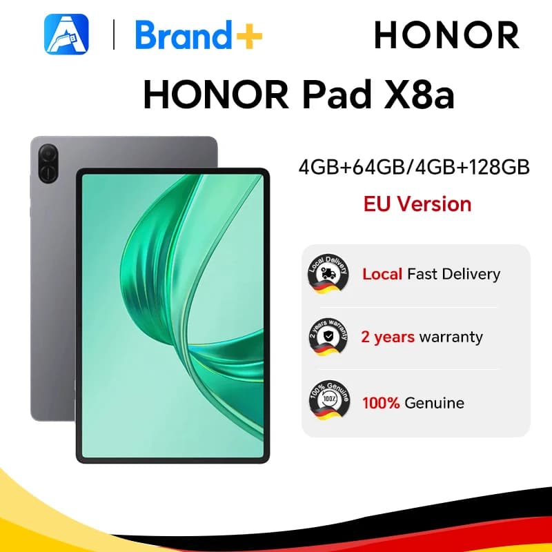 HONOR Pad X8a,EU Version Tablet,11-inch High Refresh Rate Eye Comfort,8300mAh Battery, Android Tablet
