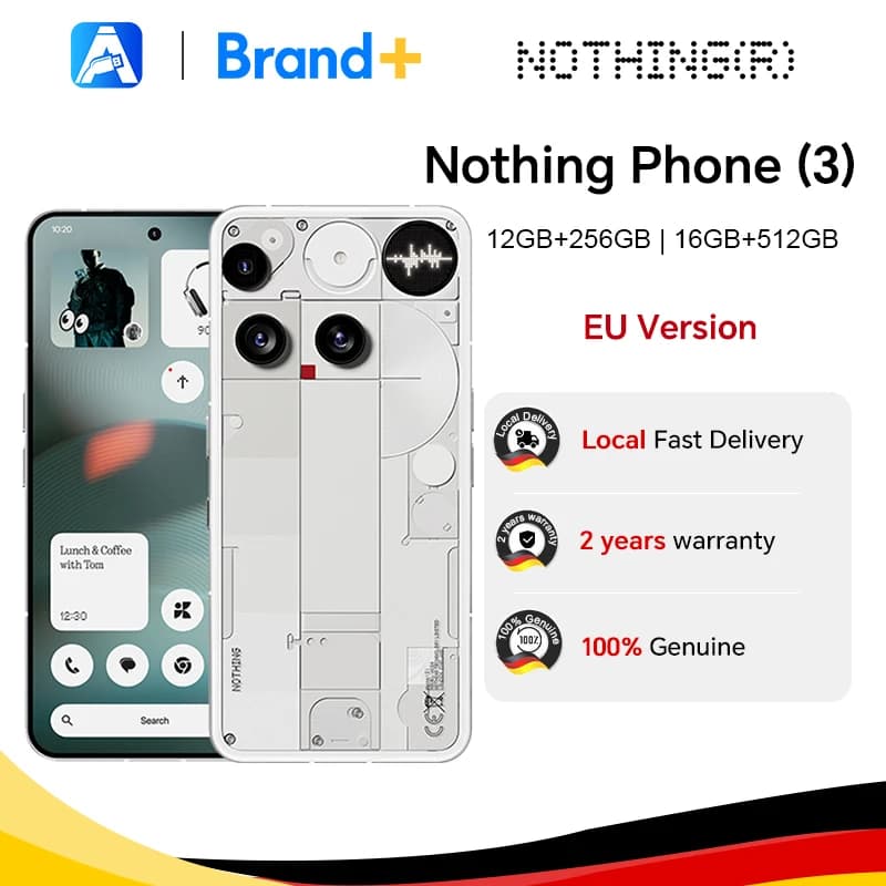 Nothing Phone (3) Qualcomm Snapdragon 8S Gen 4 6.77 120Hz 50MP Camera  5,150 mAh