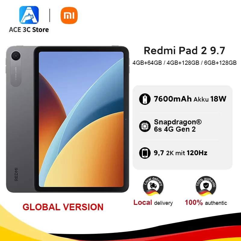 Xiaomi Redmi Pad 2 4GB/128GB 6GB/128GB 8GB/256GB 9000mAh Battery 11" 2.5K WiFi Tablet PC