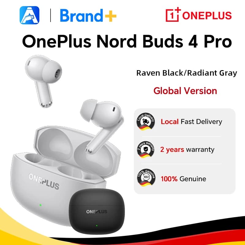 OnePlus Nord Buds 4 Pro TWS Wireless Earphone Global Version Hi-Res Audio 55dB Active Noise Cancellig Bluetooth 6.0