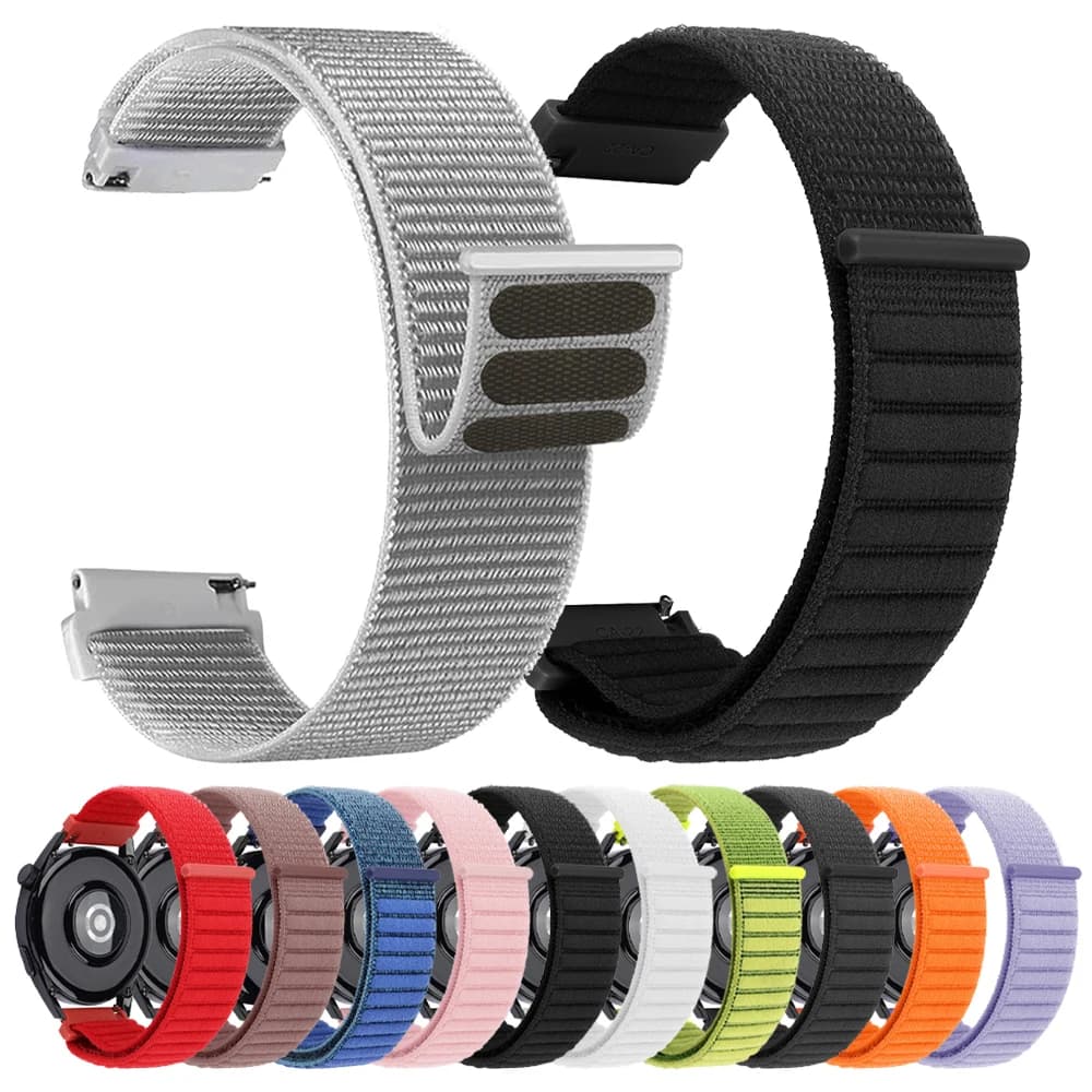 20mm 22mm Nylon Loop Strap For Garmin Venu 3 Sq 2 Watch Bands For Garmin Forerunner 570 265 255 165 645M Vivoactive 6 5 Bracelet