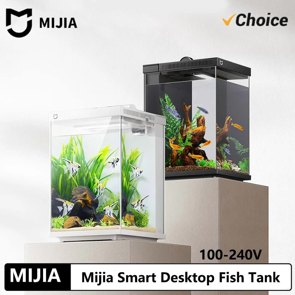New Original Mijia Smart Desktop Fish Tank 10L Remote Feeding Via APP Professional Filtration System Work With Mi Home CN
